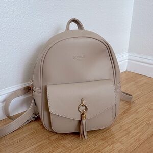Ecosusi Women's Mini Taupe Backpack